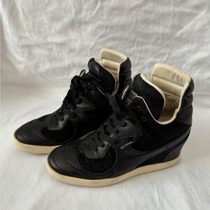 Alexander McQueen x Puma Leather Wedge sneakers, US women’s size 7.5